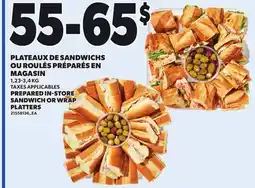 Provigo PREPARED IN-STORE SANDWICH OR WRAP PLATTERS, 1,23-3,4 KG offer