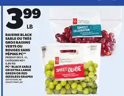 Provigo PC BLACK SABLE OR EXTRA LARGE GREEN OR RED SEEDLESS GRAPES offer