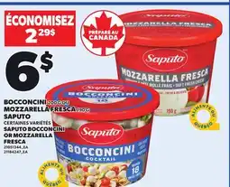 Provigo SAPUTO BOCCONCINI, 200 G OR MOZZARELLA FRESCA, 190 G offer