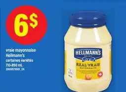 Maxi VRAIE MAYONNAISE HELLMANN'S, 710-890 mL offer