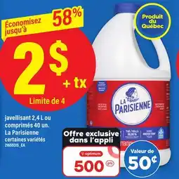 Maxi JAVELLISANT, 2,4 L OU COMPRIMÉS, 40 UN. La Parisienne offer