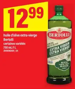 Maxi HUILE D'OLIVE EXTRA-VIERGE BERTOLLI, 750 mL/1 L offer
