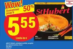 Maxi PÂTÉ ST-HUBERT, CERTAINES VARIÉTÉS, SURGELÉS PIE, 550-800 g offer