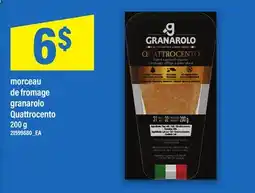 Maxi MORCEAU DE FROMAGE GRANAROLO QUATTROCENTO, 200 G offer