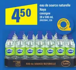 Maxi EAU DE SOURCE NATURELLE NAYA, 28 x 500 mL offer