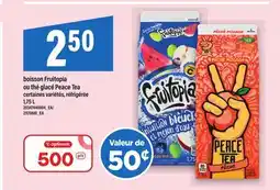 Maxi BOISSON FRUITOPIA OU THÉ GLACÉ PEACE TEA, 1,75 L offer
