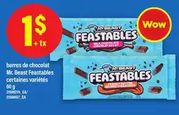 Maxi BARRES DE CHOCOLAT MR. BEAST FEASTABLES, 60 G offer