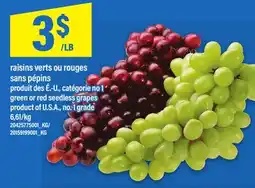 Maxi RAISINS VERTS OU ROUGES SANS PÉPINS offer
