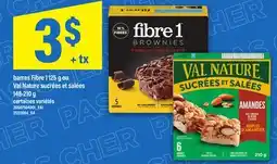 Maxi BARRES FIBRE 1 125 G OU VAL NATURE SUCRÉES ET SALÉES 148-210 G offer