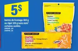 Maxi BARRES DE FROMAGE 400 G OU RÂPÉ 320 G SANS NOM offer
