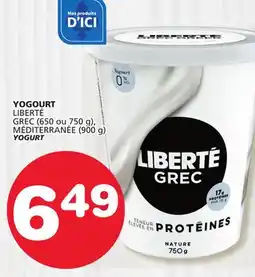 Marches Tradition LIBERTÉ GREC (650 ou 750 g), MÉDITERRANÉE (900 g) YOGURT offer