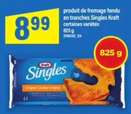 Maxi PRODUIT DE FROMAGE FONDU EN TRANCHES SINGLES KRAFT, 825 g offer