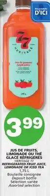 Marches Tradition HERITAGE 77 REFRIGERATED FRUIT JUICE, LEMONADE OR ICED TEA offer