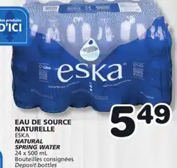 Marches Tradition ESKA NATURAL SPRING WATER offer