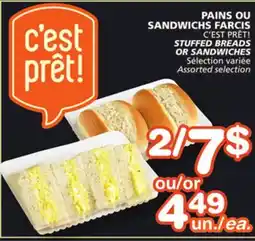 Marches Tradition C'EST PRÊT! STUFFED BREADS OR SANDWICHES offer