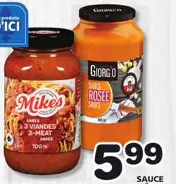 Marches Tradition MIKES (410 TO 700 mL) OR GIORGIO RISTORANTE (900 mL) PASTA SAUCE offer
