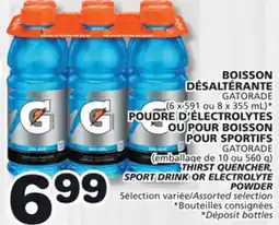 Marches Tradition GATORADE THIRST QUENCHER, SPORT DRINK OR ELECTROLYTE POWDER offer