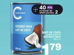 Marches Tradition COMPLIMENTS COCONUT MILK offer