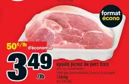Super C épaule picnic de porc frais | fresh pork picnic offer