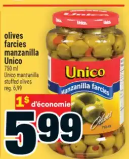 Super C olives farcies manzanilla Unico | Unico manzanilla stuffed olives offer