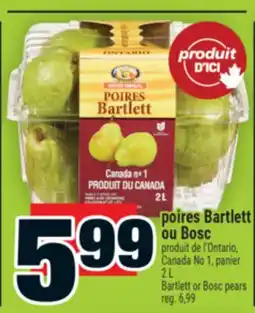 Super C poires Bartlett ou Bosc | Bartlett or Bosc pears offer