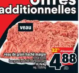 Super C veau de grain haché maigre | lean ground grain-fed veal offer
