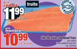 Super C filet de truite steelhead frais | fresh steelhead trout filet offer