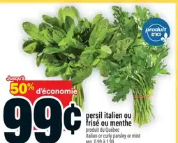 Super C persil italien ou frisé ou menthe | italian or curly parsley or mint offer