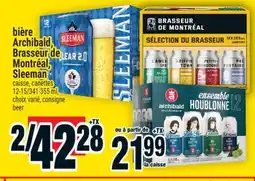 Super C Bière Archibald, Brasseur de Montréal, Sleeman | Beer offer