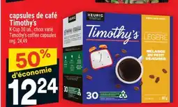 Super C capsules de café Timothy's | Timothy's coffee capsules offer