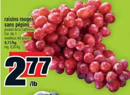 Super C raisins rouges sans pépins | seedless red grapes offer