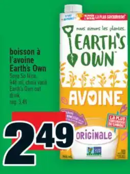 Super C boisson à l'avoine Earth's Own | Earth's Own oat drink offer