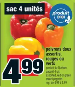 Super C poivrons doux assortis, rouges ou verts | assorted, red or green sweet pepper offer