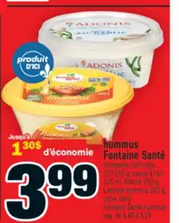 Super C hummus Fontaine Santé | Fontaine Santé hummus offer