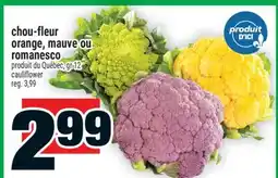 Super C Chou-fleur orange, mauve ou romanesco | cauliflower offer