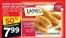 Super C portions de poulet panées style pub Janes | Janes pub style breaded chicken portions offer