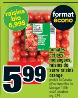 Super C Tomates cerises, mélangées, raisins de serre raisins orange | Small tomatoes offer