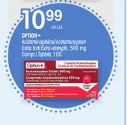 Uniprix OPTION+ Acétaminophène/Acetaminophen Extra fort/Extra-strength offer