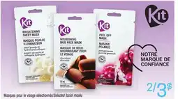 Uniprix KIT Masques pour le visage sélectionnés/Selected facial masks offer