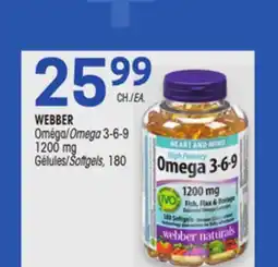 Uniprix WEBBER Oméga/Omega 3-6-9, Gélules/Softgels offer
