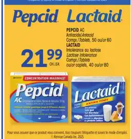 Uniprix PEPCID AC Antiacide/Antacid, Compr./Tablets, LACTAID Intolérance au lactose/Lactose intolerance offer