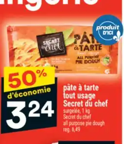 Super C pâte à tarte tout usage Secret du chef | Secret du chef all purpose pie dough offer