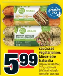 Super C Saucisses végétariennes Mieux‑être Naturalia | Life Smart Naturalia vegetarian sausages offer
