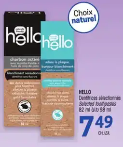 Uniprix HELLO Dentifrices sélectionnés Selected toothpastes offer