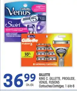 Uniprix GILLETTE KING C. GILLETTE, PROGLIDE, VENUS, FUSION5 Cartouches/Cartridges offer
