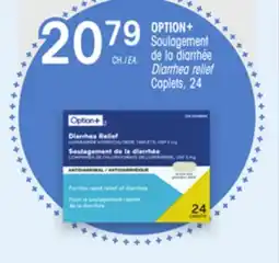 Uniprix OPTION+ Soulagement de la diarrhée/ Diarrhea relief Caplets offer