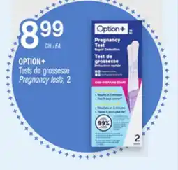 Uniprix OPTION+ Tests de grossesse/Pregnancy tests offer