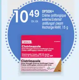 Uniprix OPTION+ Crème antifongique externe/External antifungal cream, Recharge/Refill offer