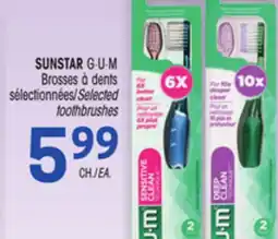 Uniprix SUNSTAR G·U·M Brosses à dents sélectionnées/Selected toothbrushes offer