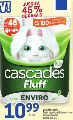 Uniprix CASCADES FLUFF Papier hygiénique/Bathroom tissue Rouleaux doubles offer